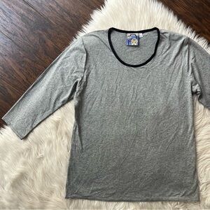 Play Papike Gray 3/4 Sleeve Top